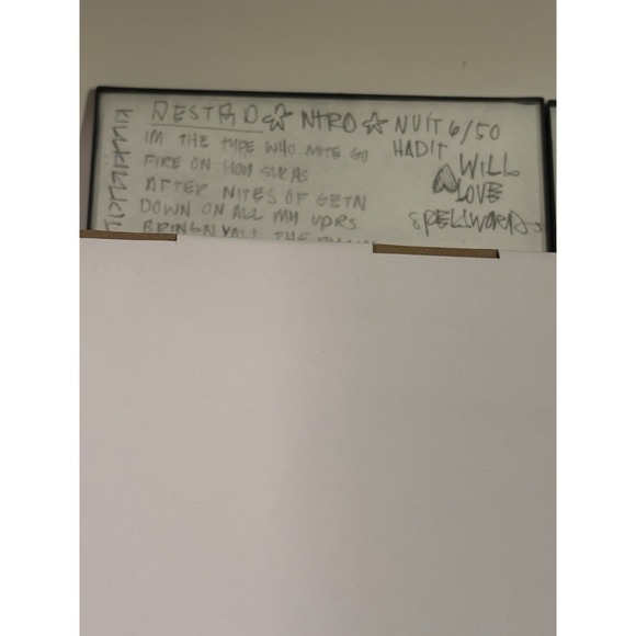 Handwritten Lyrics To Unreleased Song By Godemis of Ces Cru Strange Music - Picture 2 of 9